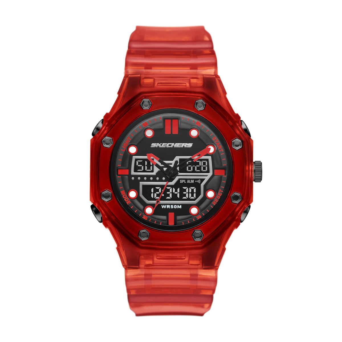 Skechers Analog-Digital Watch for Men - Red