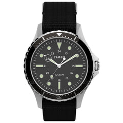 Timex Men's Navi XL 41mm Analog Quartz Stainless Steel 20 Casual Watch - Black/Silver