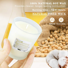 Toworld Scented Candles Gift Set, 12 PCS White Glass Candles, Natural Soy Wax 2.5 Oz Portable Aromatherapy Candles Women Gift with Stress Relief and Aromatherapy for Holiday, Bathing, Home Decoration