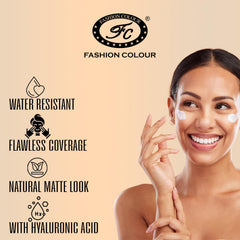 Fashion Colour Oil Free Foundation, Waterproof and 18 Hour Wear 30ml (03 Golden Beige)