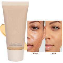 Liquid Foundation Makeup, Liquid Foundation Matte Waterproof Concealer Full Cover Lasting Base Cosmetic Tool for Women Girls(#7)