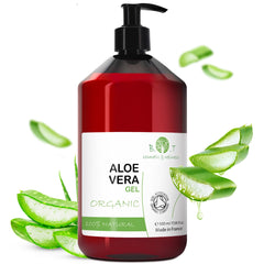 B.O.T cosmetic & wellness ALOE VERA GEL 100% Natural, 99% Pure Fresh Juice from Canary Moisturiser For Face, Hair and Body 100% Natural, Vegan Hair Pump Bottle 500 ml 17.03 fl oz