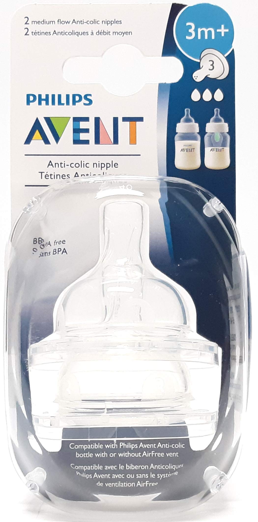 Avent Philips 6 Pack BPA Free Classic Medium Flow Nipple