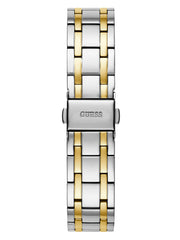 GUESS Blue + Rose Gold-Tone Crystal Silicone Watch