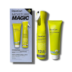 DevaCurl Moisture Magic Hydration Essentials Kit | Melt in Moisture Mask | Mist of Wonders Leave-In 12-in-1 Multi Benefit Curl Spray