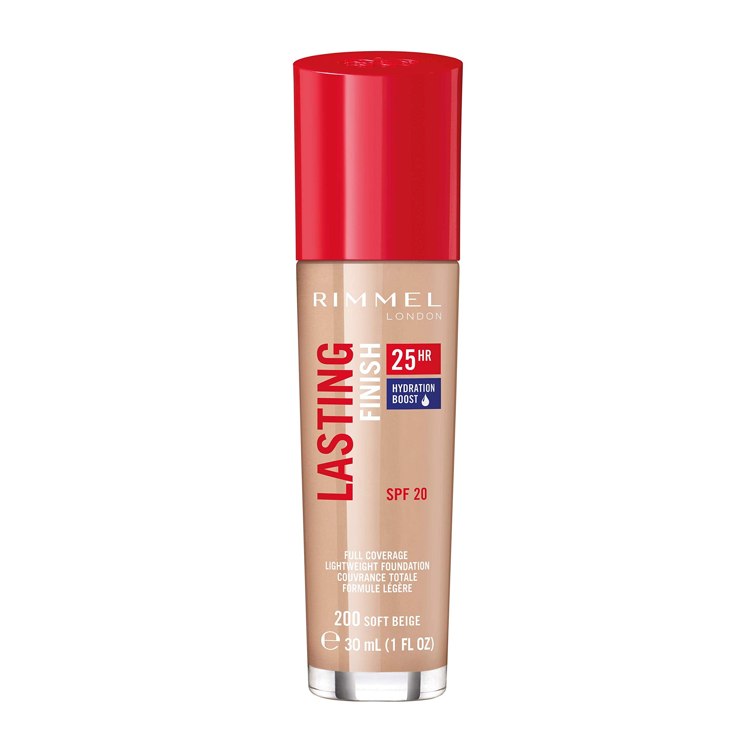 Rimmel London, Lasting Finish 25 Hour Foundation With Spf 20, 200 Soft Beige, 30 ml