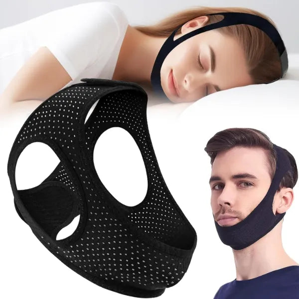 LUNIA Anti Snoring Chin Strap – Adjustable Jaw Support Sleep Strap for Men & Women, Comfortable Snoring Solution