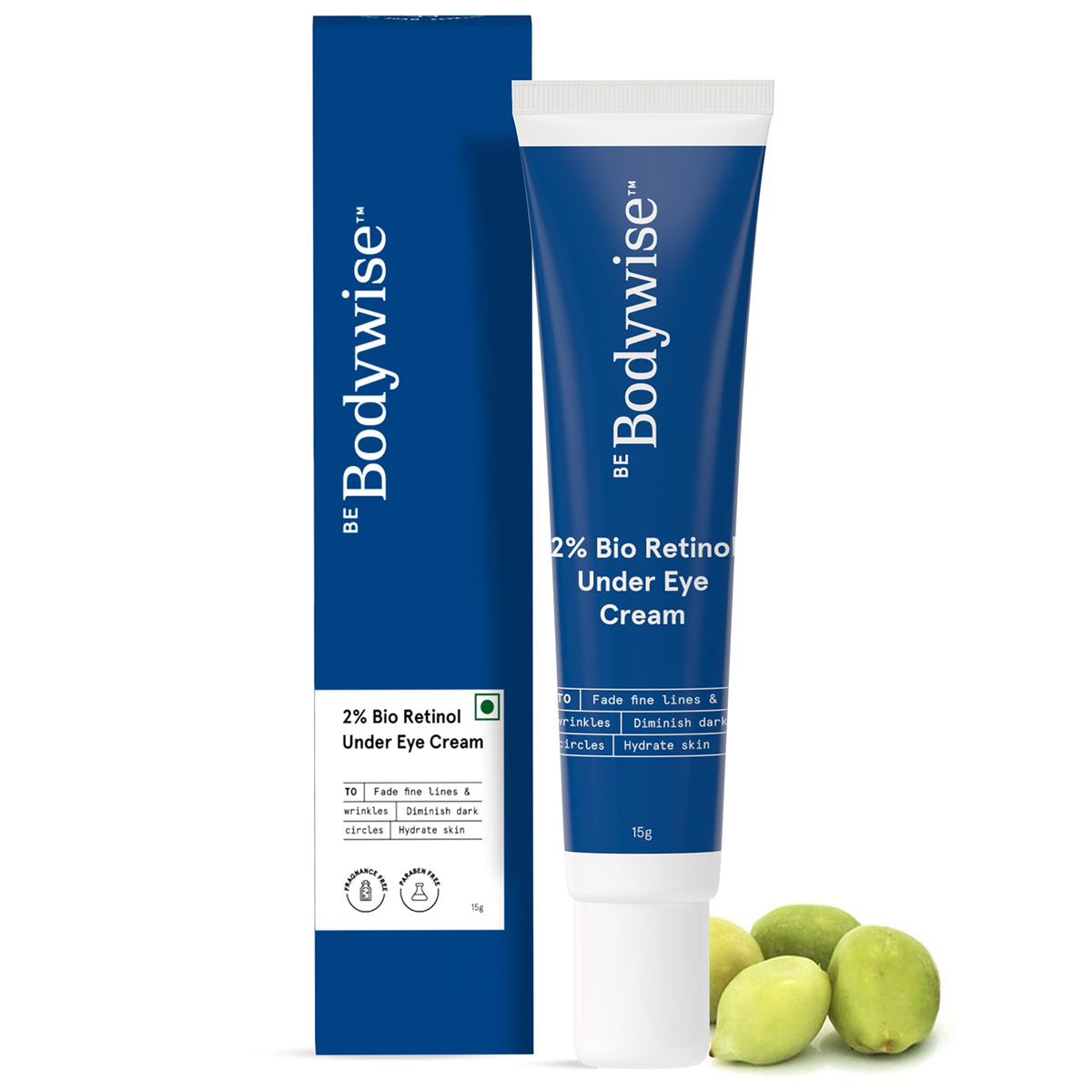 Man Matters Be Bodywise 2% Bio Retinol Cream | Anti Aging, Under Eye & Skin I 2% Retinol, 1% Niacinamide | Reduce Dark Circles I Smoothen Fine Lines, Wrinkles & Puffed Eyes I 15g