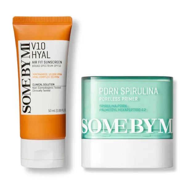 SOME BY MI PDRN Spirulina Poreless Primer & V10 Hyal Air Fit Sunscreen SPF 50