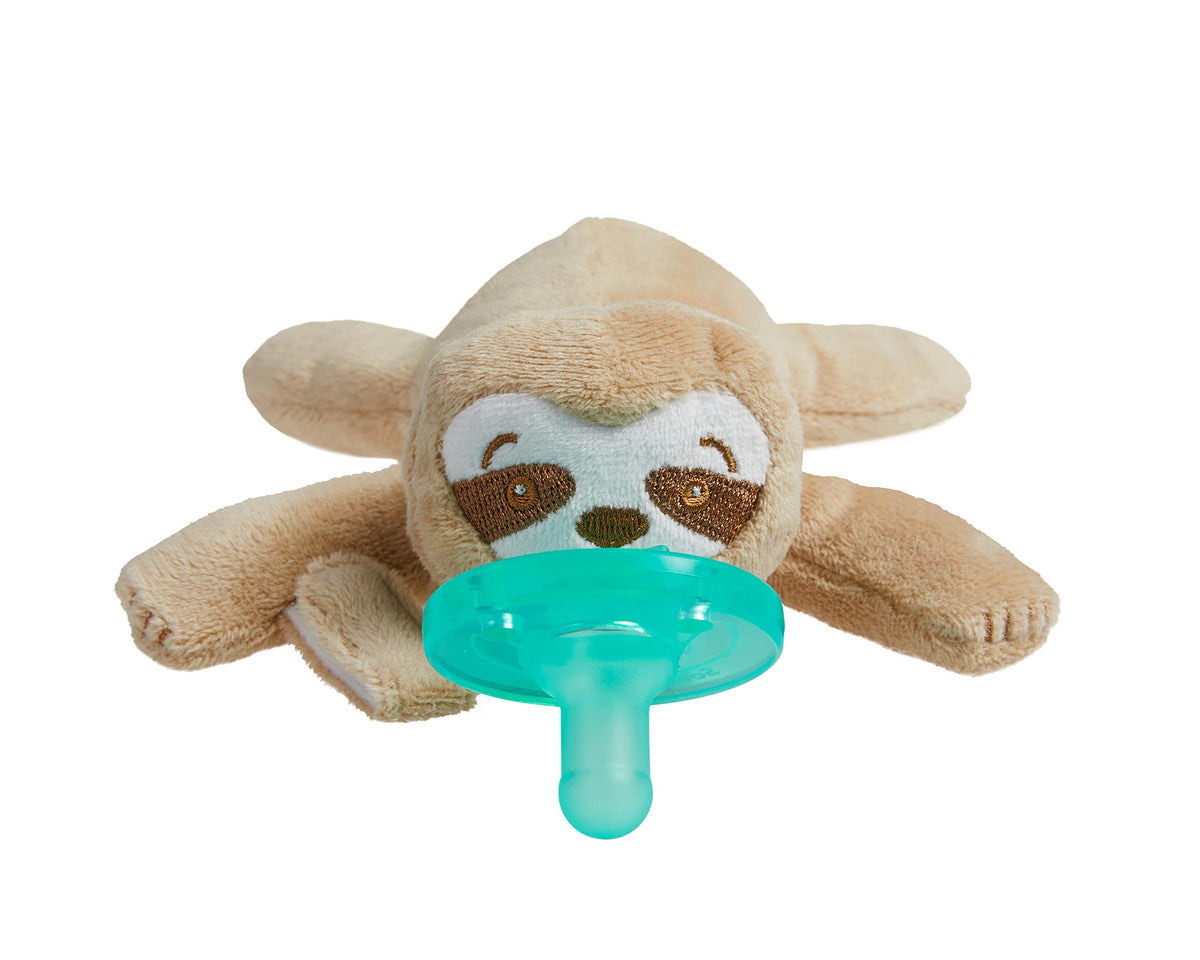 AVENT Philips Soothie Snuggle Pacifier Holder with Detachable Pacifier, Sloth, 0m+, SCF347/07