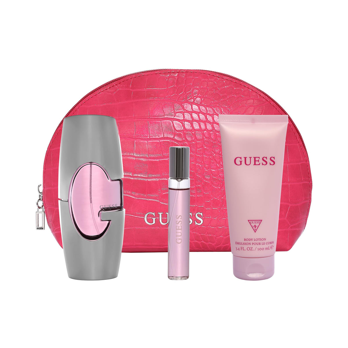 Guess Pink Edp 75 ml + 15 ml + body lotion 100 + Pouch gift set