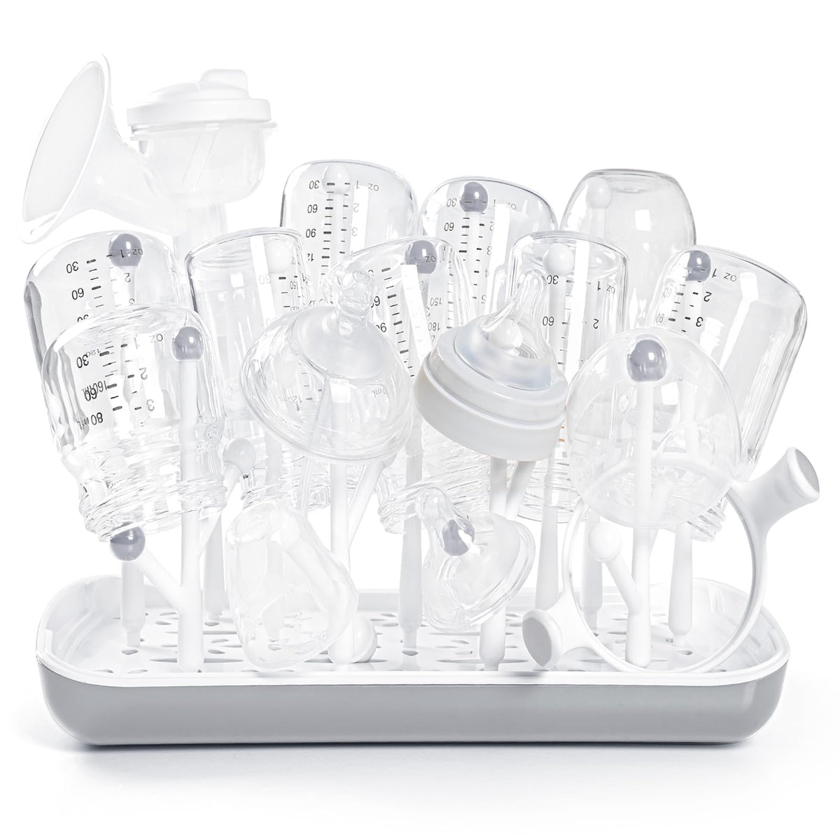 Termichy Baby Bottle Drying Rack with Tray (Grey)