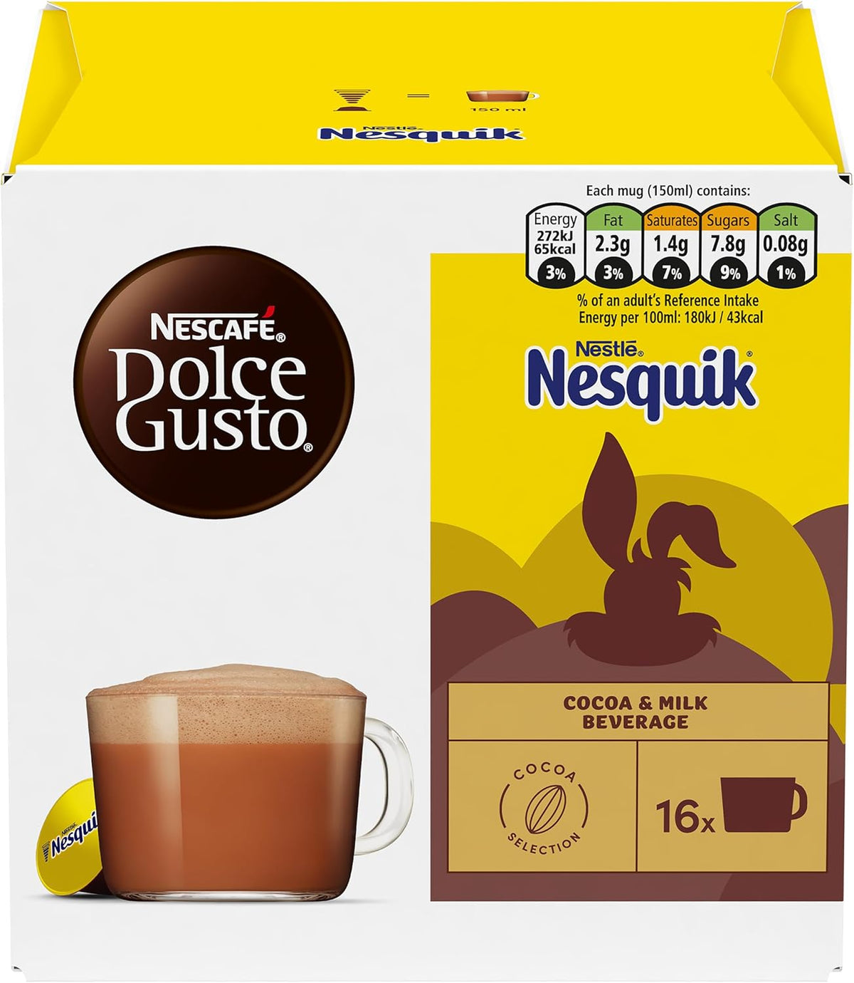 Nescafe Dolce Gusto Nesquik Chocolate Capsules (Pack of 16)