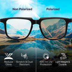 Vincent Chase Eyewear By Lenskart | Full Rim Aviator Branded Latest and Stylish Sunglasses | Polarized and 100% UV Protected | Men & Women | Medium | VC 5158/P-Pack of 1 | Frame Black / Green Lens