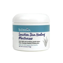 TriDerma Sensitive Skin Healing Moisturizer, Non-Greasy Light-Weight Formula - 4 Ounces