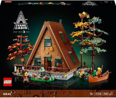 LEGO 21338 Ideas A-Frame Cabin Set, Countryside House Model Building Kit for Adults with 4 Customisable Minifigures & Wildlife Animal Figures, Gift idea for Him or Her