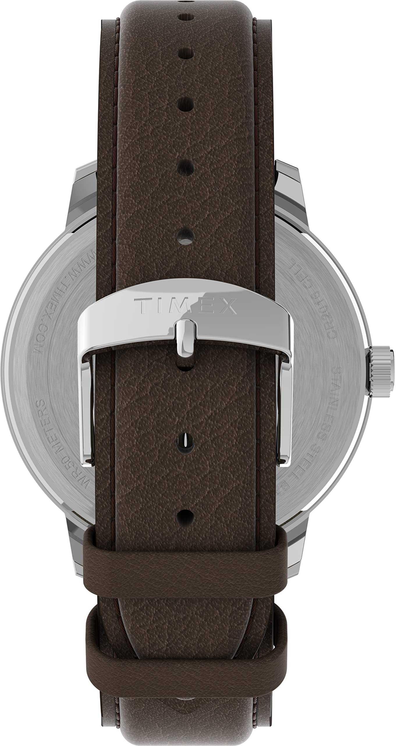 Timex Easy Reader Men's 43mm Leather Strap Watch-Brown