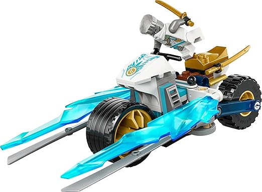 LEGO NINJAGO Zane’s Ice Motorcycle Toy for 7 Plus Year Old Boys & Girls, Dragons Rising Motorbike Set with a Zane Character Minifigure, Ninja Adventure Playset, Small Vehicle Gift for Kids 71816