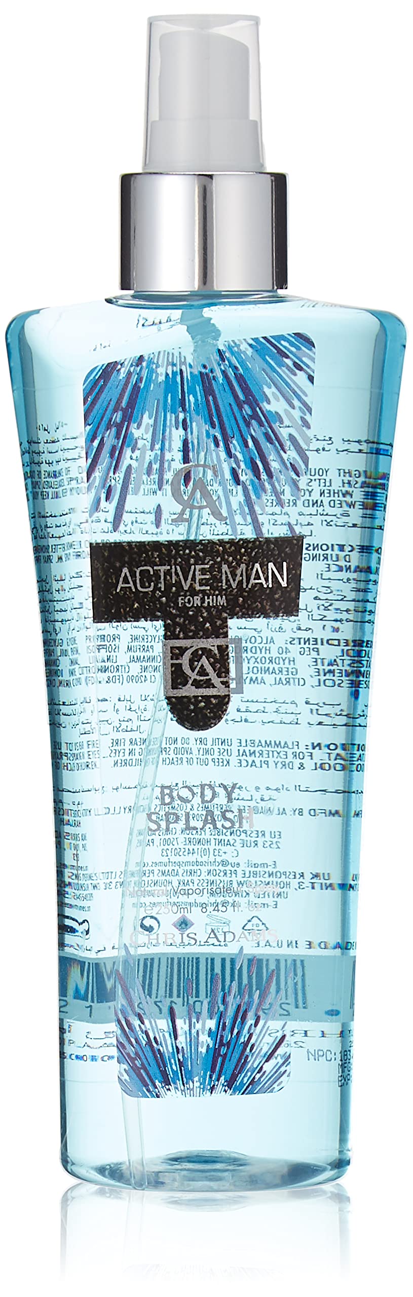 Chris Adams Perfumes Active Man Bodysplash For Men, 250 ML