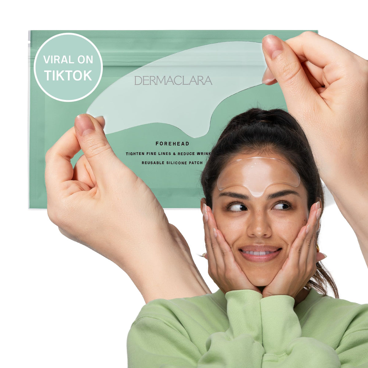 Dermaclara Silicone Forehead Wrinkle Patch - Silicone Fusion Treatment Forehead Patches for Wrinkles & Fine Lines - Anti-Wrinkle, Facial Patches - Pregnancy Safe SkinCare - Reusable up to 30 Times