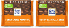 Ritter Sport Honey Salted Almonds Chocolate - 100g (Pack of 2)