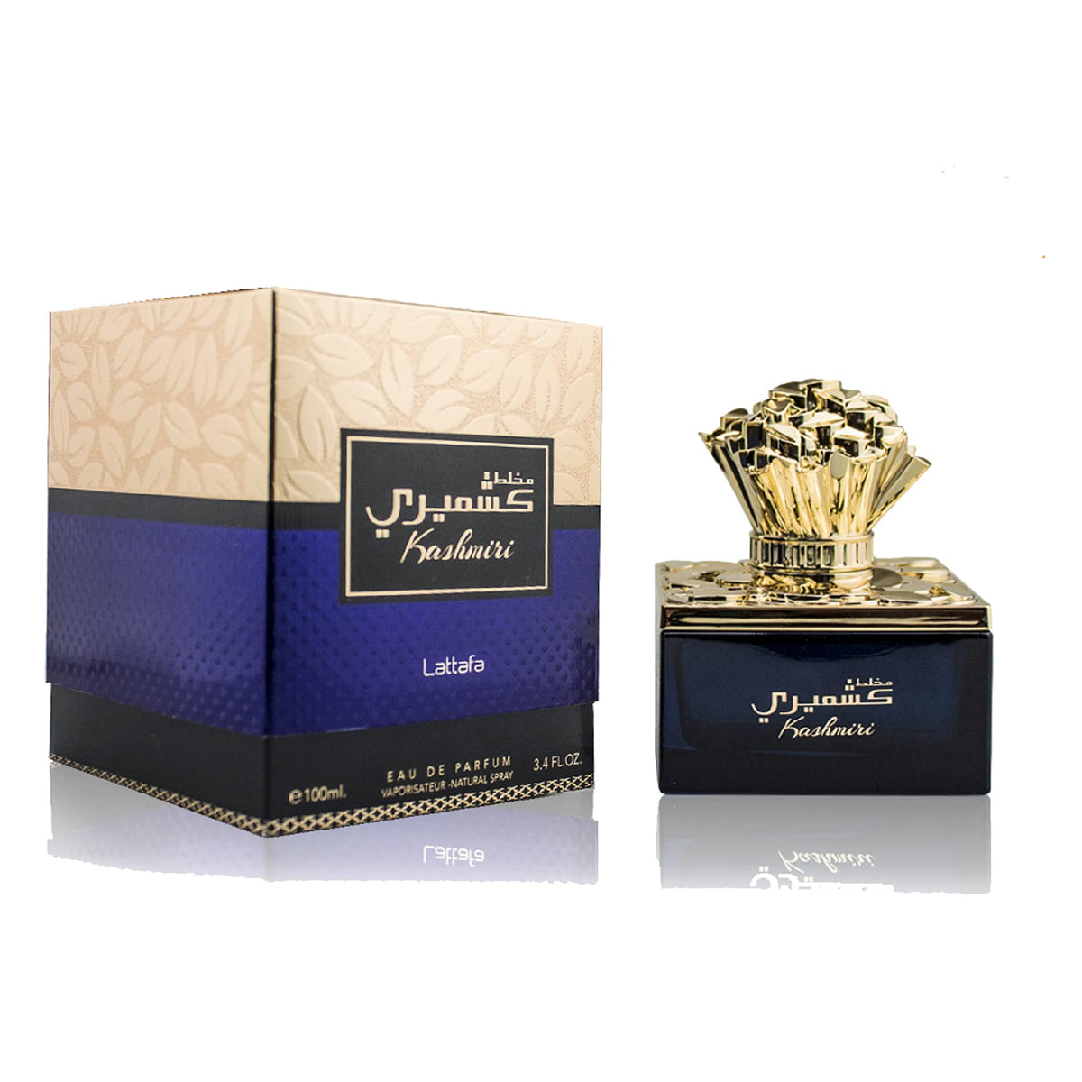 Lattafa Mukhalat Kashmiri Long Lasting Imported Eau De Perfume 100 ml for Men and Women, Package - Pack of 1