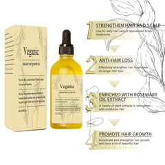 Lvjonya Veganic Natural Hair Growth Oil,2 Pcs Rosemary Oil for Hair Growth Organic, Veganic Hair Oil for Dry Damaged Hair and Growth