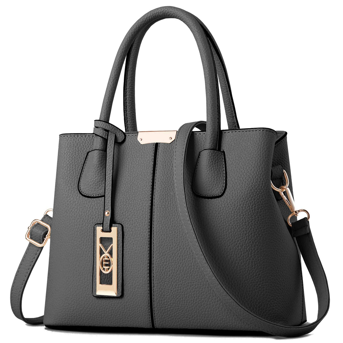 COCIFER Purses and Handbags for Women Shoulder Tote Bags Top Handle Satchel - Dark Gray