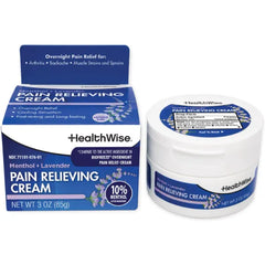 HealthWise Lavender 10% Menthol Pain Relief Cream, 3 oz