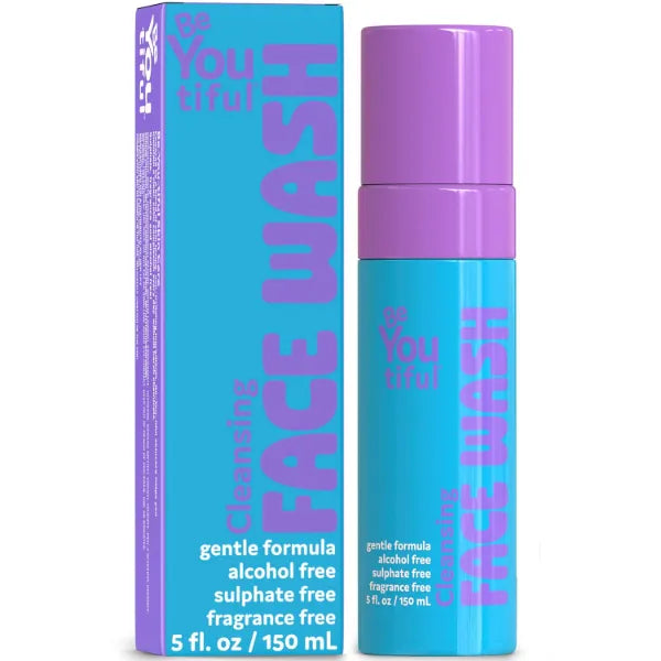 BeYOUtiful Cleansing Face Wash, Preppy Skin Care for Teens, Tweens, and Kids, Gentle and Safe Acne Face Wash, Kids Facial Cleanser for Girls and Boys, Ages 8-17, 5 fl oz