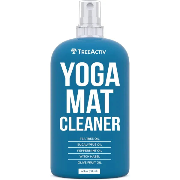 TreeActiv Yoga Mat Cleaner Spray, 4 fl oz, Cleaning Spray for Yoga Accessories, All Purpose Mat Spray for Gym Equipment, Workout Mat Spray With Tea Tree Oil, Yoga Mat Spray Cleaner, with 2000 Sprays