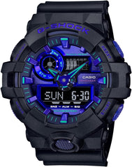 Casio G-Shock Analog-Digital World Time Watch - Black / Violet