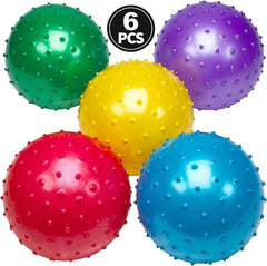 Generic Baby Toys Ball,(Pack of 6) 7 Inch Sensory Balls and Massage Stress Balls, Party Favors Birthday Gifts, Stocking Stuffers for Kids, Toddlers(Randow Colour)