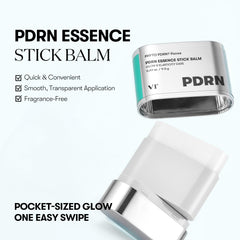 VT COSMETICS PDRN Essence Stick Balm | PDRN Collagen Multi Wrinkle Stick, All-in-One Eye & Neck Treatment, Glow Make Up Base & Face Treatment Balm