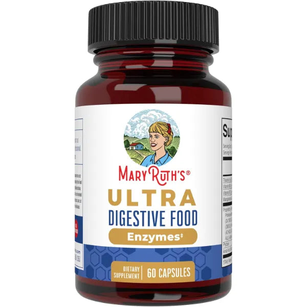MARYRUTH'S Ultra Digestive Enzymes, Gut Health Supplement, 60 Count, Lipase | Gut Health Supplement, Digestion & Immune Support, Occasional Gas & Bloating Relief, 12+ Enzymes