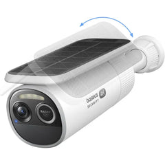 Baseus S2 4K Solar Security Camera – Wireless Outdoor, Radar+PIR Detection, AI Face Recognition, Color Night Vision, Auto Sunlight Tracking, IP67, No Monthly Fee