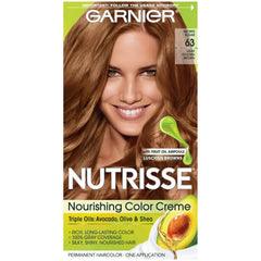 Garnier Nutrisse Nourishing Hair Color Creme, 63 Light Golden Brown (Brown Sugar) (Packaging May... (Pack of 4)