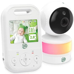 LeapFrog LF2513 Baby Monitor, 2.8 IPS LCD Screen, Pan Tilt Zoom, 1000ft Range, Night Vision, Soothing Lullabies, Night Light, 2 Way Audio,Temperature Sensor, Secure Transmission No WiFi