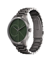 Calvin Klein CK ICONIC Unisex Watch, Analog - Grey / Green