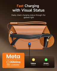 Portable Charging Case for Ray-Ban Meta Smart Glasses Gen 1 & Gen 2
