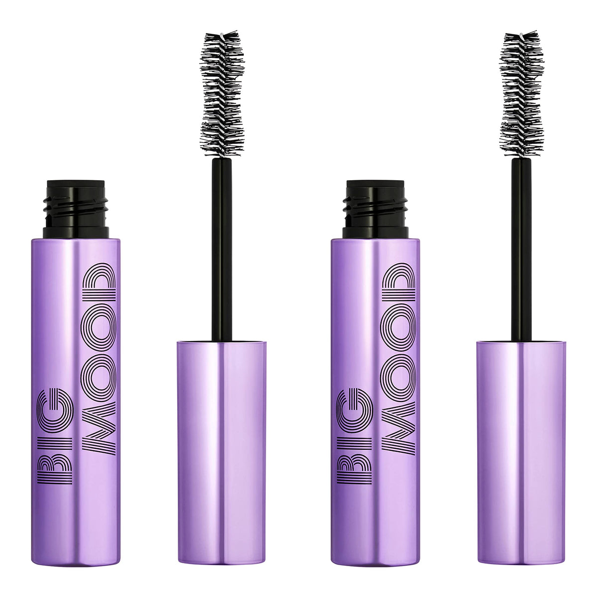 e.l.f. Big Mood Mega Volume & Lifting Mascara Bundle, Bold Volume & Instant Lift, Creates Long Lasting Voluminous Lashes, Infused with Jojoba Wax, Black, 2 Count