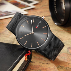 CURREN Men's Sports Waterproof Stainless steel Wrist Watch 8256 All Black