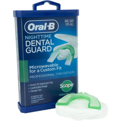 Oral-B Mouth Guard for Grinding Teeth at Night - Nighttime Dental Guard – Moldable Night Guard with Scope Mint Flavor – Less Than 3-Minutes for Custom Teeth Protection