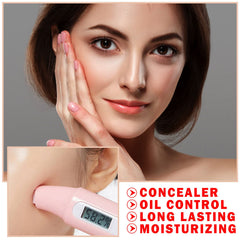 Mushroom Head Air Cushion CC Cream BB Cream Foundation,Moisturizing Concealer Makeup Base Foundation,Long Lasting Full Coverage Foundation with Mushroom Makeup Sponge(Natural)