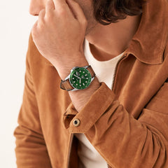 Fossil Blue Three-Hand Date Tan Eco Leather Watch - FS5946