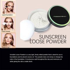 Fixing Face Setting Powder - Loose Powder Long Lasting Lightweight Face Powder - Oil Control Breathable Lighting Setting Powder - Makeup Powder for All Skin Types Face Make-up (01White)