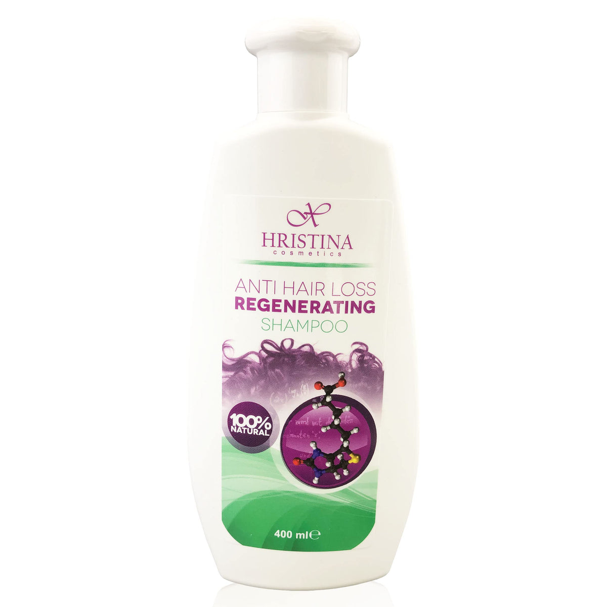 Hristina Anti Hair Loss Shampoo | 100% Natural Hair Care | Hair Growth Shampoo, Reducing Hair Loss And Repair Treatment With Argan oil, Jojoba and Avocado oils For Men and Women | 400 ml