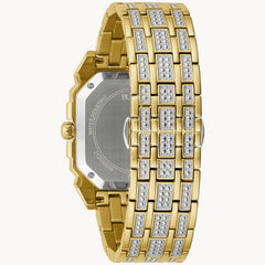 Bulova Men's Analogue Quartz Watch with Stainless Steel Strap 98A295 - Gold