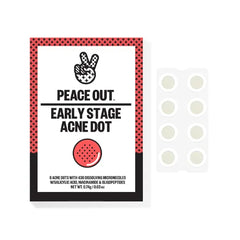 PEACE OUT Early Stage Acne Dots, Microneedling Acne Pimple Patches with 2% Salicylic Acid to Target Blemishes Forming Below the Surface (8 Count)