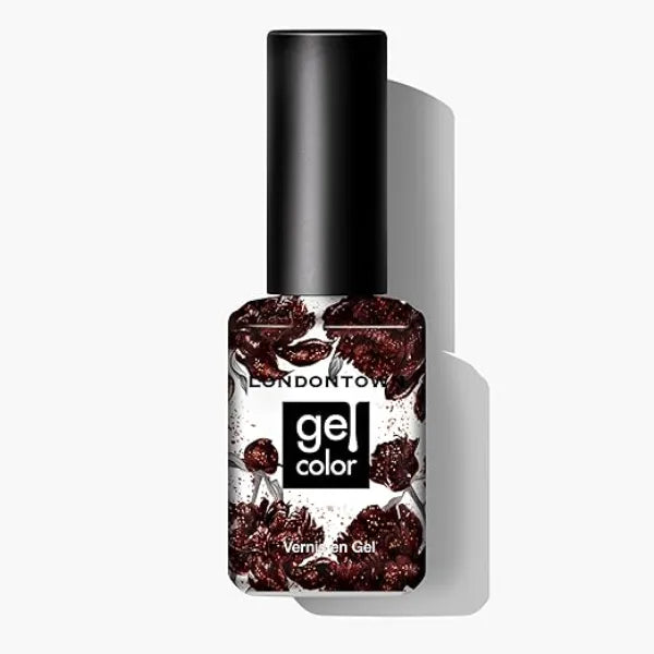 LONDONTOWN lakur Nail Polish Chip Resistant, Non Toxic, Conditions & Hydrates Nails Shimmery Copper Brown, Around The Fireplace, .40 fl oz
